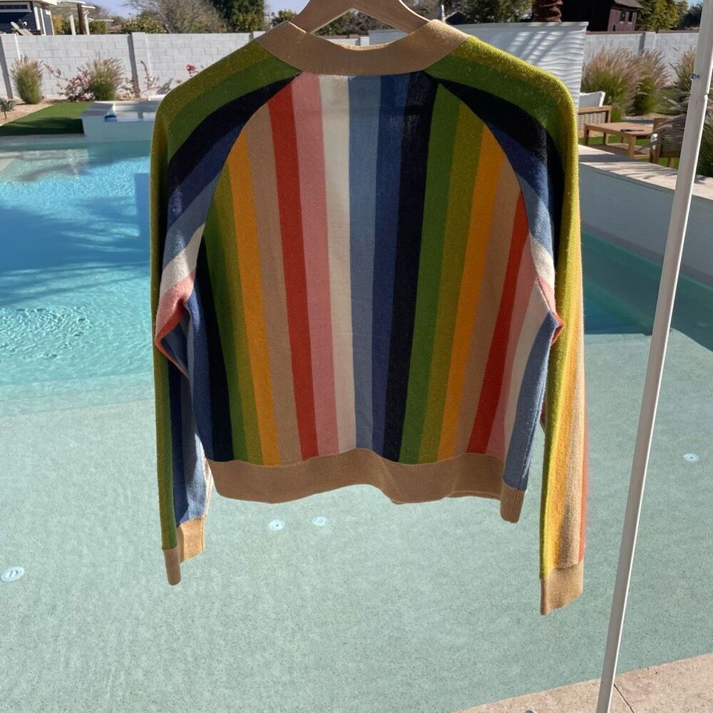 The Great. Rainbow Stripe Cardigan RARE - Picture 2 of 7